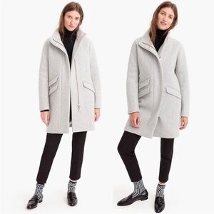NWT J.Crew Cocoon Coat in Italian Stadium-Cloth Wool Petite Fit
